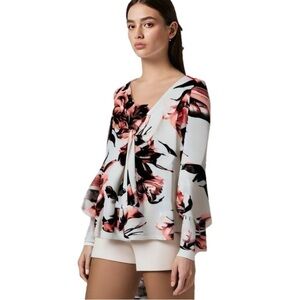 Venus Pink Floral Blouse SZ Medium